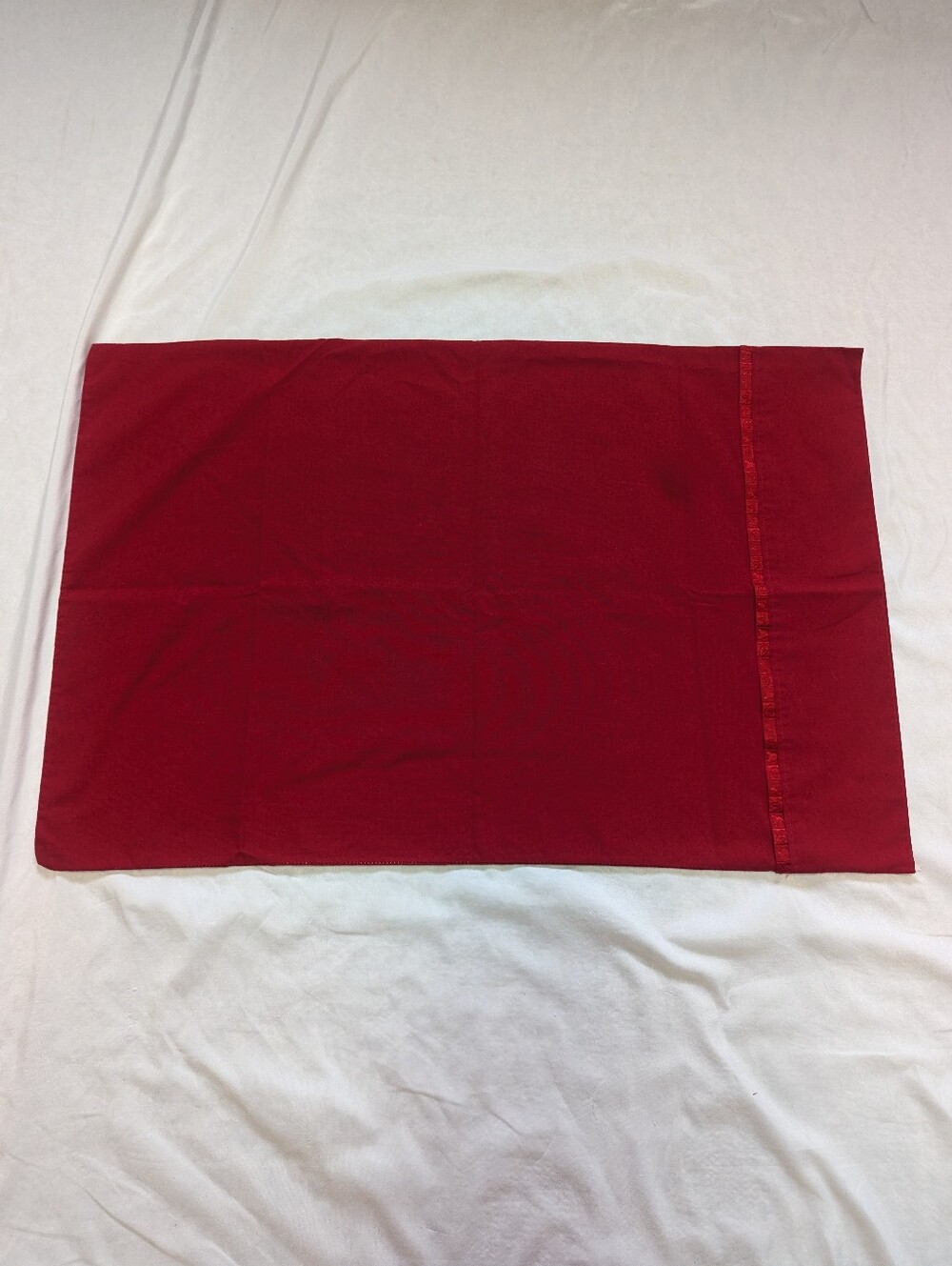 Disney Home Red Mickey‎ Trimmed Standard Pillow Case 19" X 29" READ